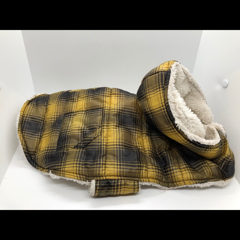 🐶🐾 black/yellow puppy puffer jacket with hood